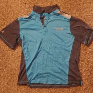 Amazon Employee Polo Work Shirt Blue Delivery Driver Uniform Men's Size L